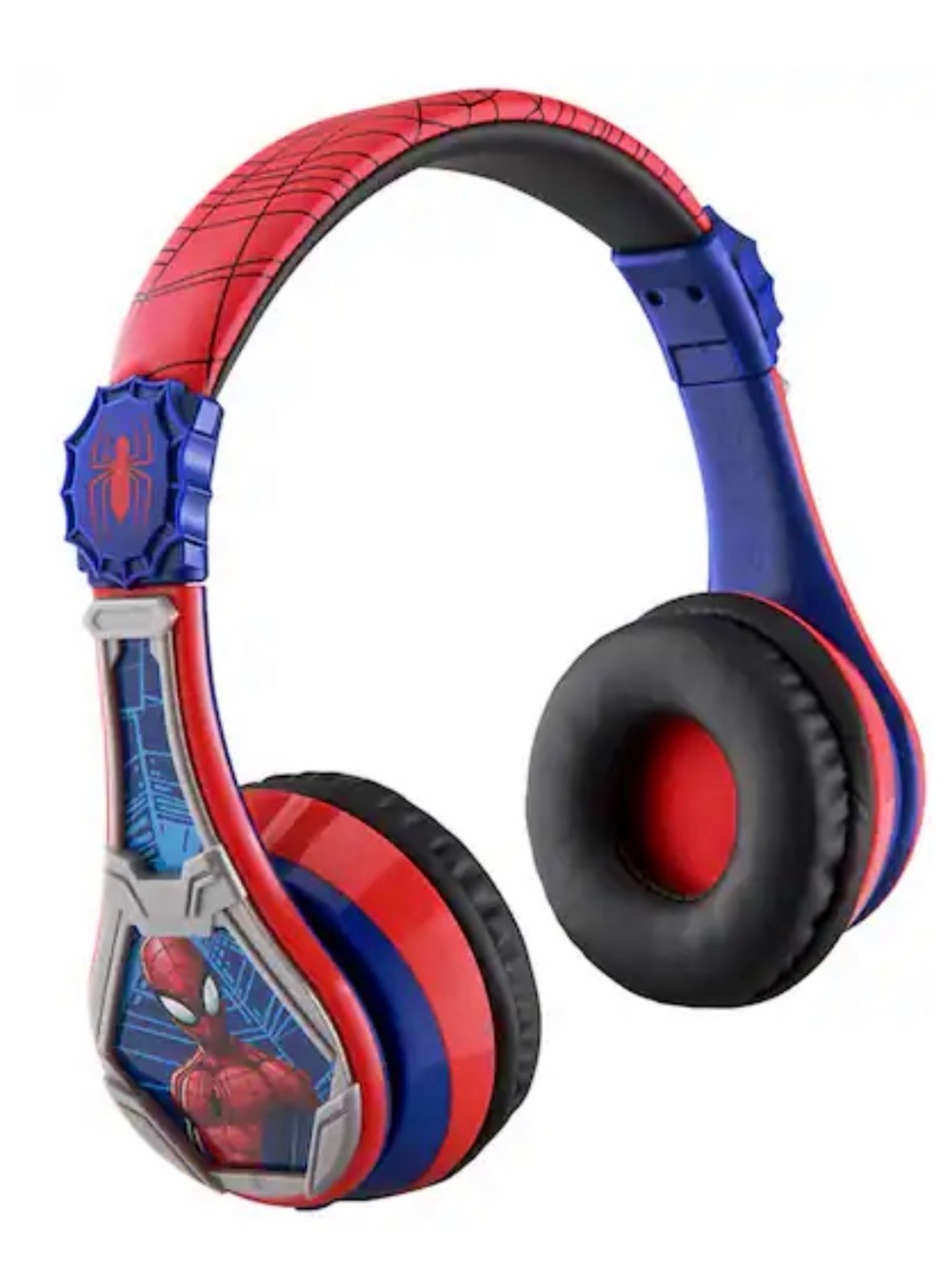 Marvel Spider-Man On-Ear Bluetooth Headphones — Red & Blue